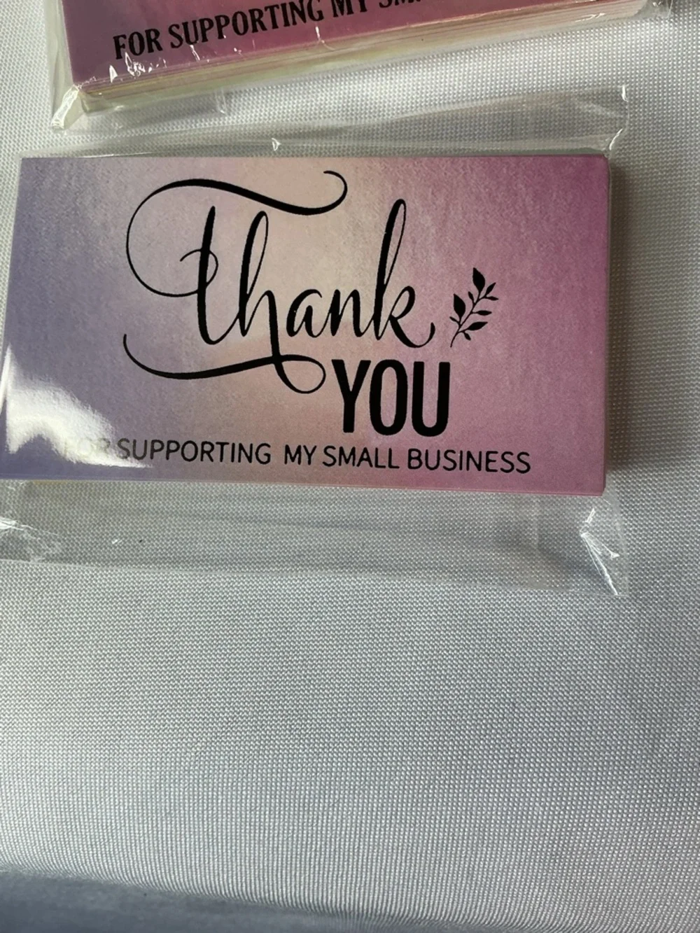 ★ 25 Rainbow Pastel Thank You Cards Customer Appreciation